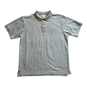 L.L. Bean Gray Cotton Double L Polo Shirt L